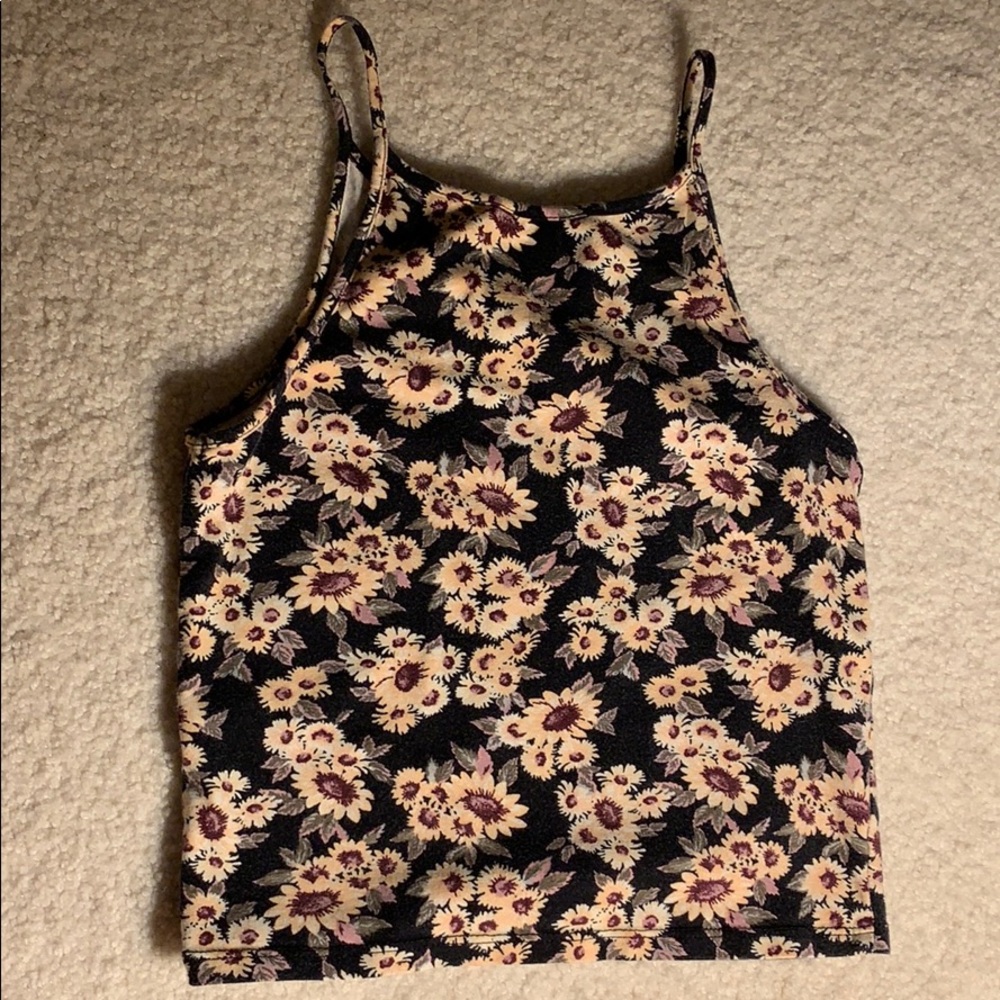 Sunflower halter tank top - Picture 2 of 2